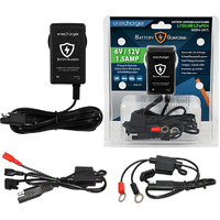 6V / 12V 1.5A fully automatic LiFePO4 battery charger with ring & spade terminals