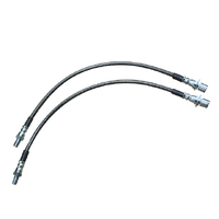 Brake Lines Braided 4-5 Inch (100-125mm) Front Suitable For Hilux SAF (Pair) - HLXBRBRL5F