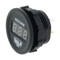 VOLTMETER 5-30v DC GREEN LED 29mm DIA