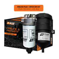 Direction Plus Preline-Plus Pre-Filter + Provent Ultimate Catch Can Dual Kit - Suits Toyota Prado 250 Series