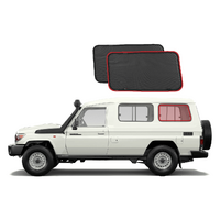 Suits Toyota LandCruiser Troop Carrier Third Row Port Window Shades (75/78 Series; 1984-Present)