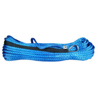 VRS Blue Synthetic Winch Rope 11mm x 24M 12,000lbs Tow Recovery Cable 4WD Car Truck Offroad