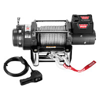 Warn M12 24V 12000lb Recovery Electric Winch Steel Rope & Roller Fairlead