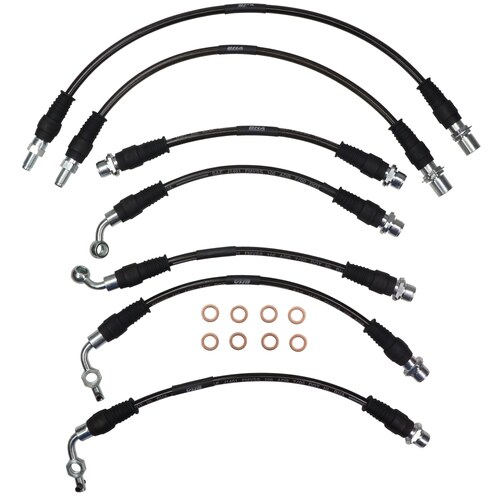 APC Core Braided Brake Hose Kit - Suits Toyota Landcruiser FZH105 1/1998-7.2002