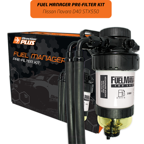 Direction Plus Fuel Manager Pre-Filter Kit - Suits Nissan Navara D40 3.0L Diesel 550 (2010-2015)