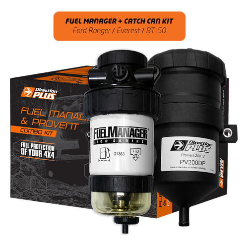 Direction Plus Fuel Manager Pre-Filter + Catch Can Kit -  Ranger / Everest / Mazda BT-50 PX1 PX2 PX3 2011-2022