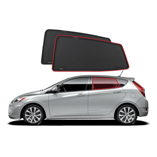 Hyundai Accent 4th Generation Hatchback Car Rear Window Shades (RB; 2010-2018)