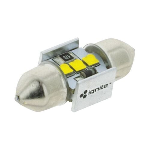 FESTOON 31MM WHITE 12V 220 LUMENS (PKT1)