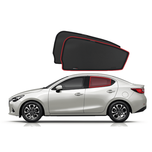 Mazda 2 Sedan/Hatchback 3rd Generation Car Rear Window Shades (DJ/DL; 2014-Present)