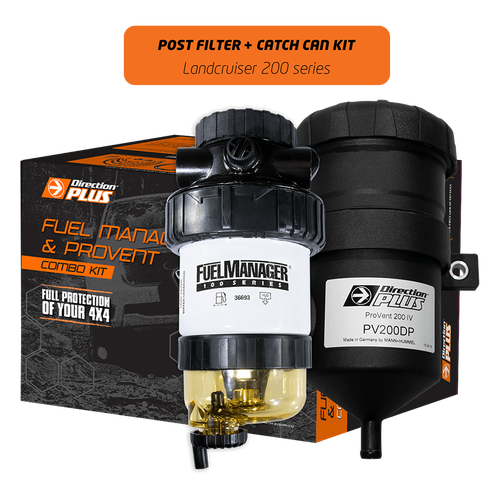 Direction Plus Fuel Manager Post-Filter + Catch Can Kit -  Suits Toyota Landcruiser 200 Series 