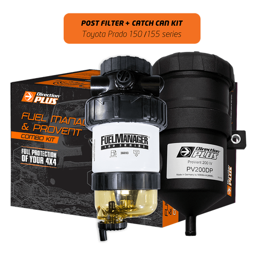 Direction Plus Fuel Manager Post-Filter + Catch Can Kit -  Suits Toyota Prado 150 / 155 Series 