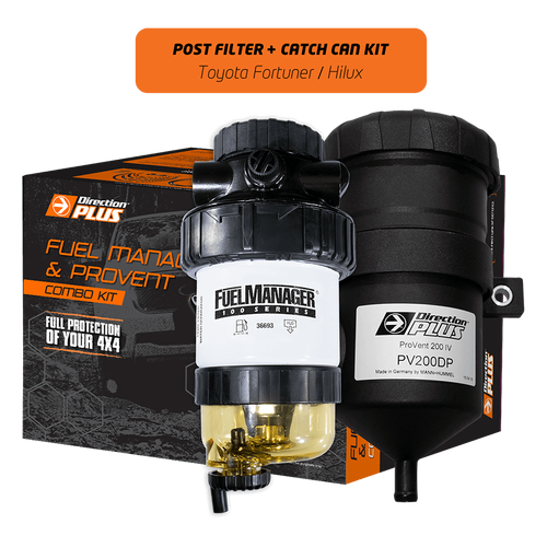 Direction Plus Fuel Manager Post-Filter + Catch Can Kit -  Suits Toyota Hilux And Fortuner 2.8L 