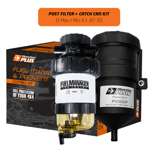 Direction Plus Fuel Manager Post-Filter + Catch Can Kit -  Isuzu D-Max / Mu-X / Mazda BT-50 2020 - On 