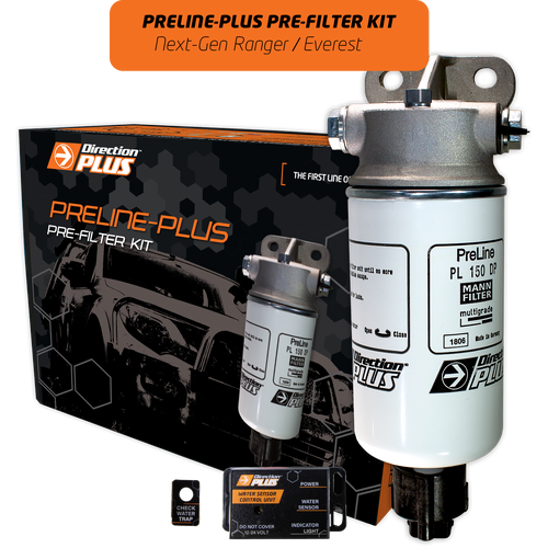 Direction Plus Preline-Plus Pre-Filter Kit -  Next-Gen Ranger / Everest & Vw Amarok 4Cyl & 6Cyl 