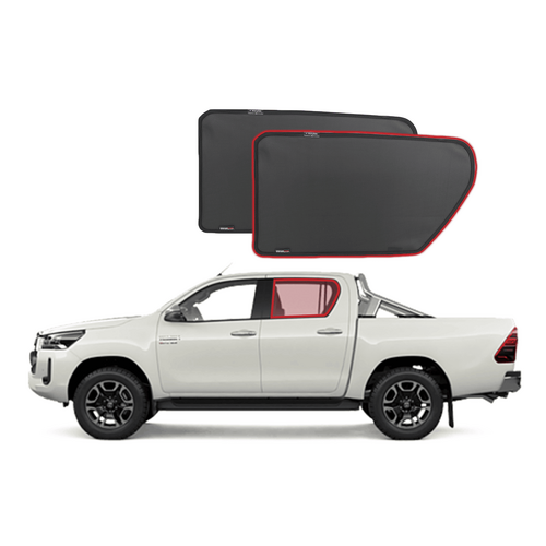 Suits Toyota Hilux 8th Generation | TruckMasters OX Car Rear Window Shades (AN120, AN130; 2015-Present)