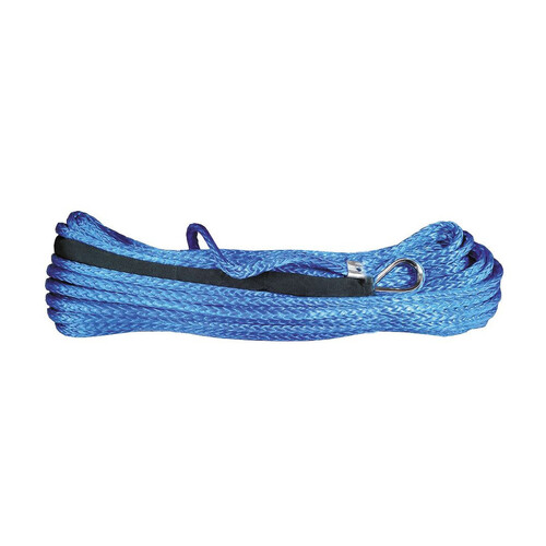 VRS Blue Synthetic Winch Rope 9mm x 30M 9,500lbs Tow Recovery Cable 4WD Car Truck Offroad