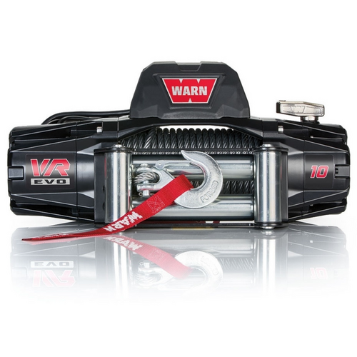 Warn VR EVO 10 Electric 12V Recovery Winch 90’ of 3/8” Steel Rope and Roller Fairlead