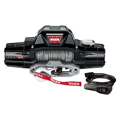 Warn ZEON 12-S 12000lbs 12V Electric Winch Spydura Pro Synthetic Rope & Polished Hawse Fairlead