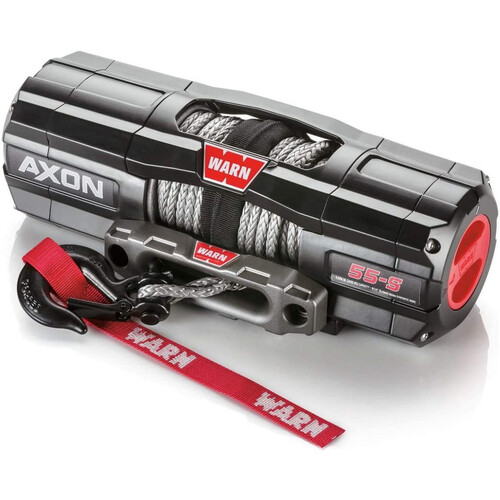 Warn AXON 55-S Powersports ATV UTV Electric Winch 5500lb Spydura Synthetic Cable Rope Hawse Fairlead