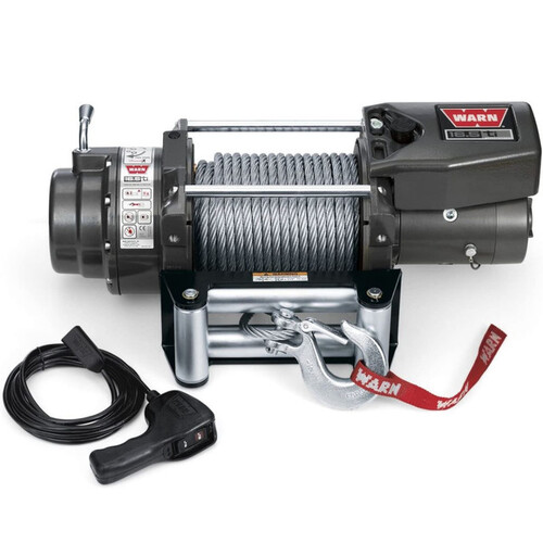 Warn 16.5TI 12V 16,500lb Heavyweight Thermometric Winch Steel Rope & Roller Fairlead