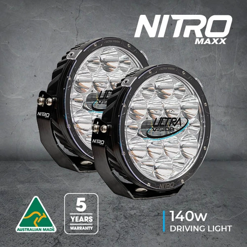 Ultra-Vision Nitro 140 Maxx 9″ LED Driving Light Pair