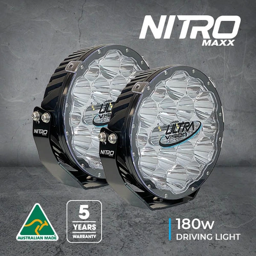 Ultra-Vision NITRO 180 Maxx 9″ LED Driving Light Pair