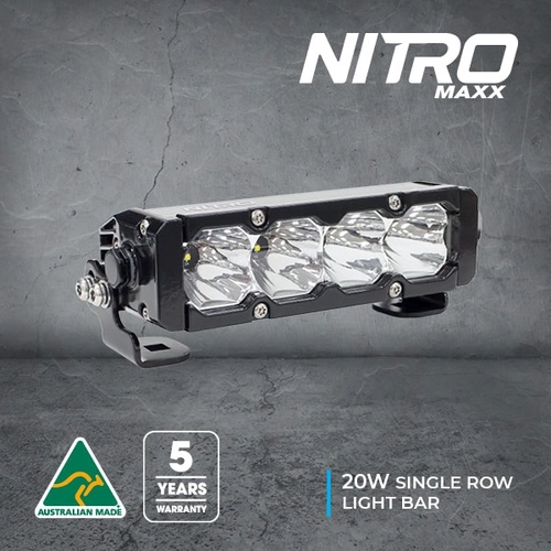 Ultra-Vision Nitro Maxx 20W 7″ Single Row Light Bar